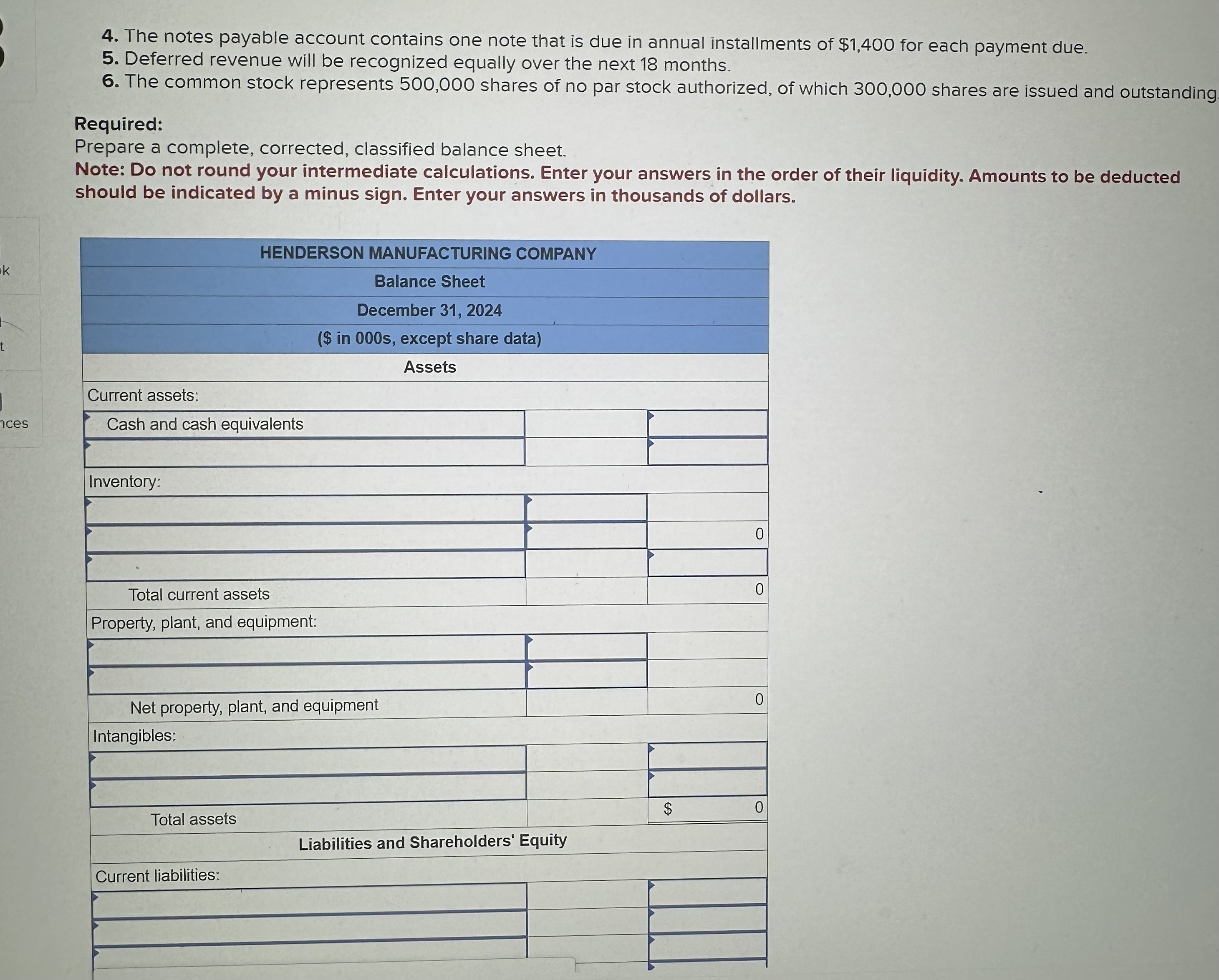 As controller for Henderson, you are attempting