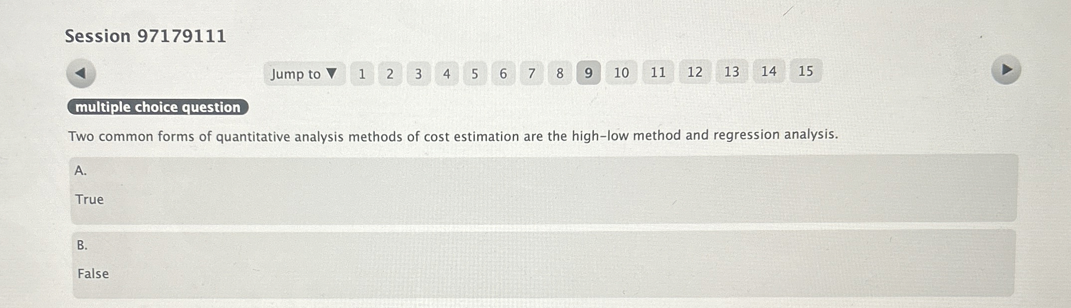 Session 9 7 1 7 9 1 1 1 Jump to 1 2 3 4 5 6 7 8 9