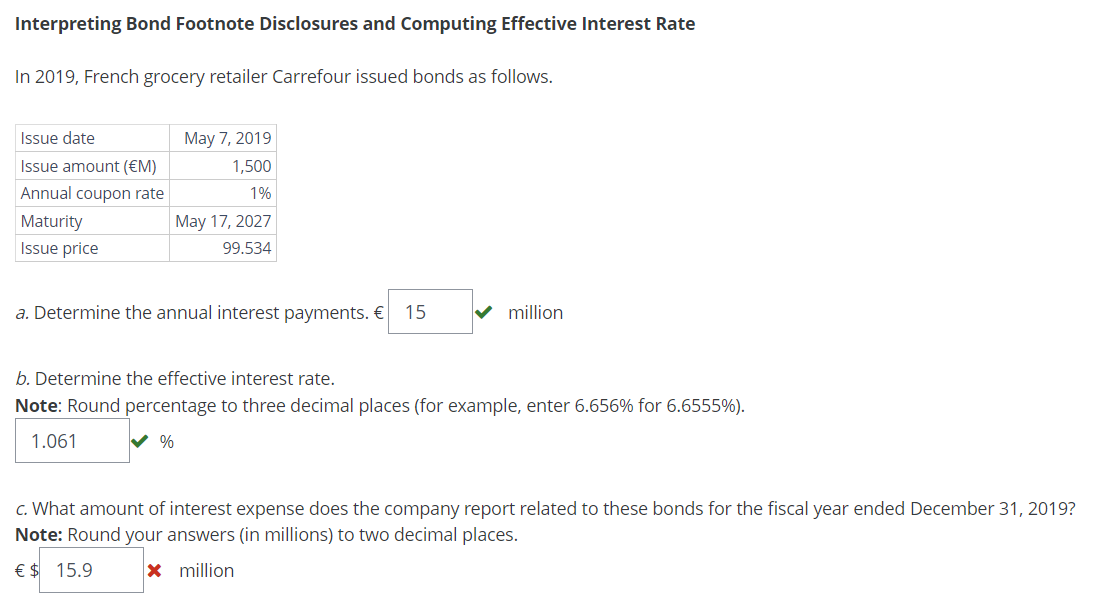 Interpreting Bond Footnote Disclosures and