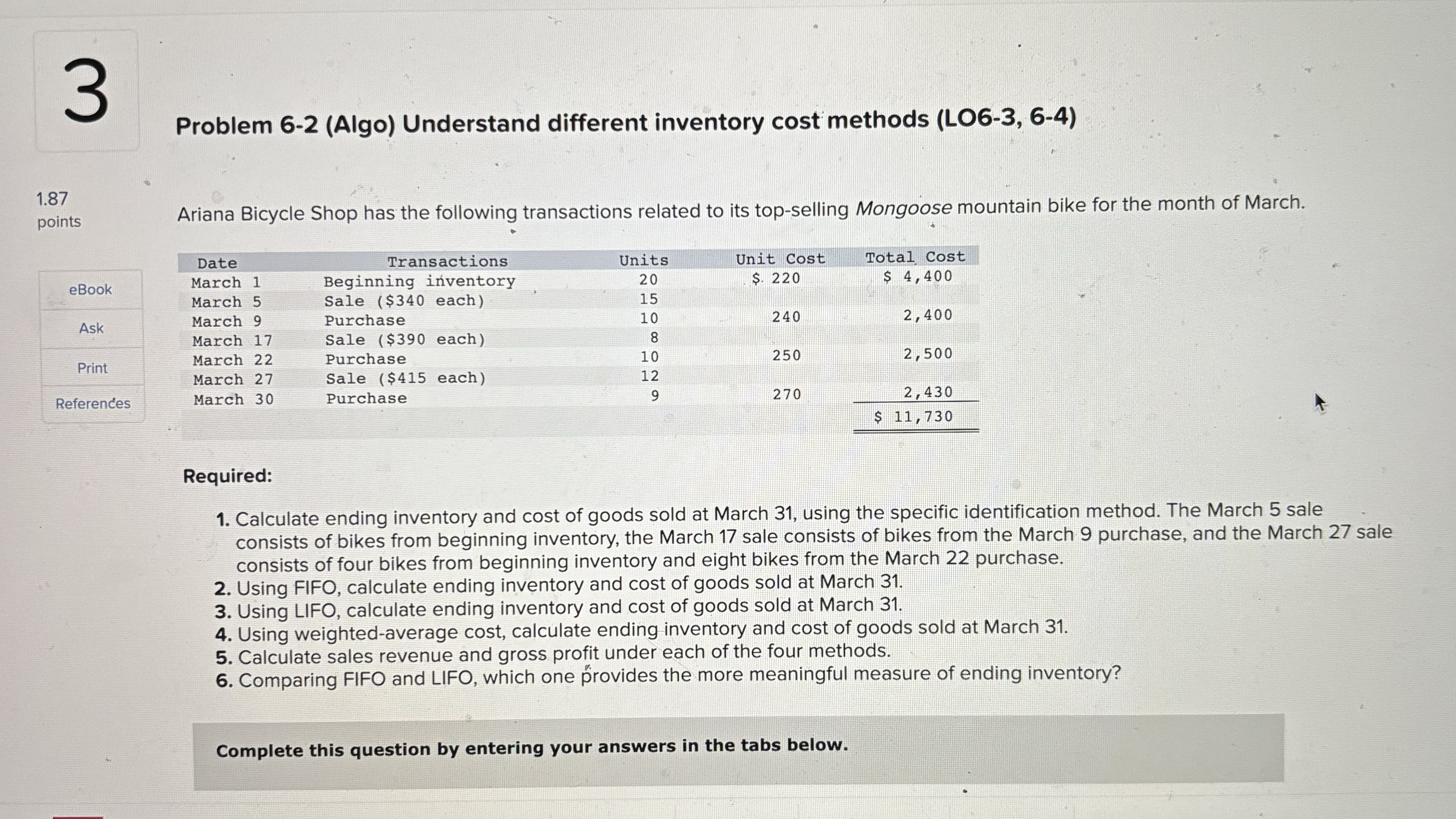 Problem 6 - 2 ( Algo ) Understand different