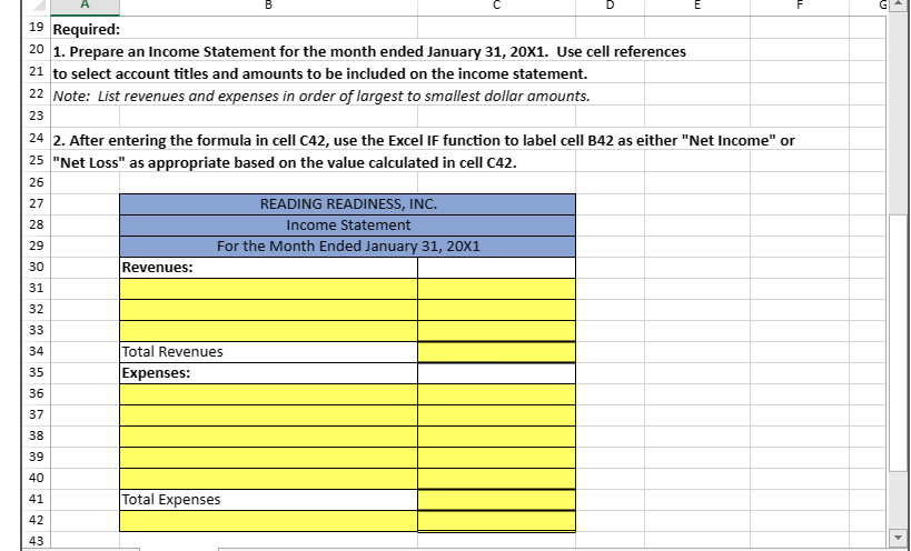 Reading Readiness, Inc. has provided you its list