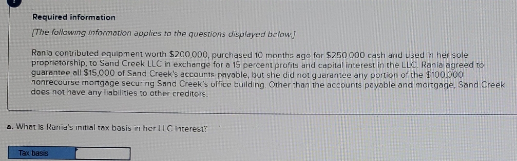 Required information [The following information