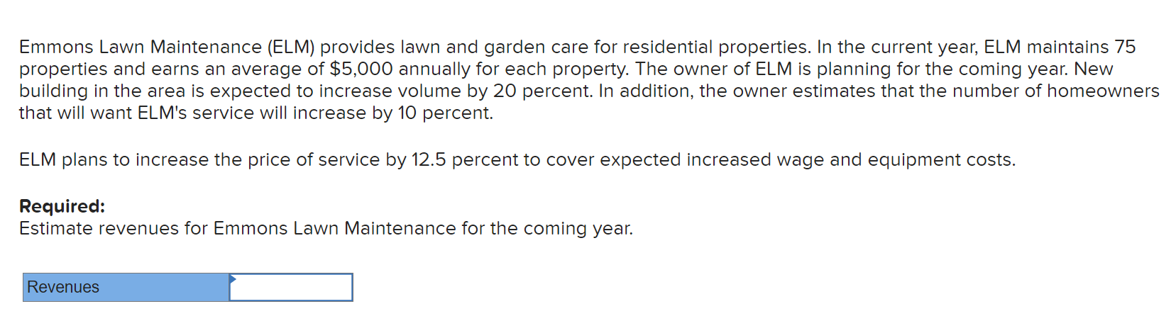 Emmons Lawn Maintenance (ELM) provides lawn and