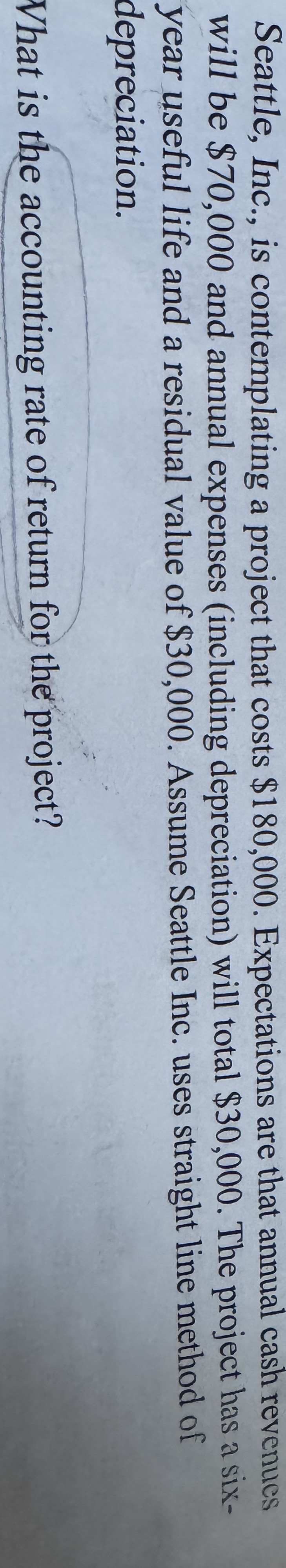 Steps for Seattle, Inc., is contemplating a