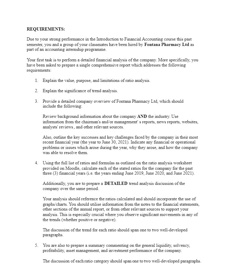 REQUIREMENTS: Due to your strong performance in