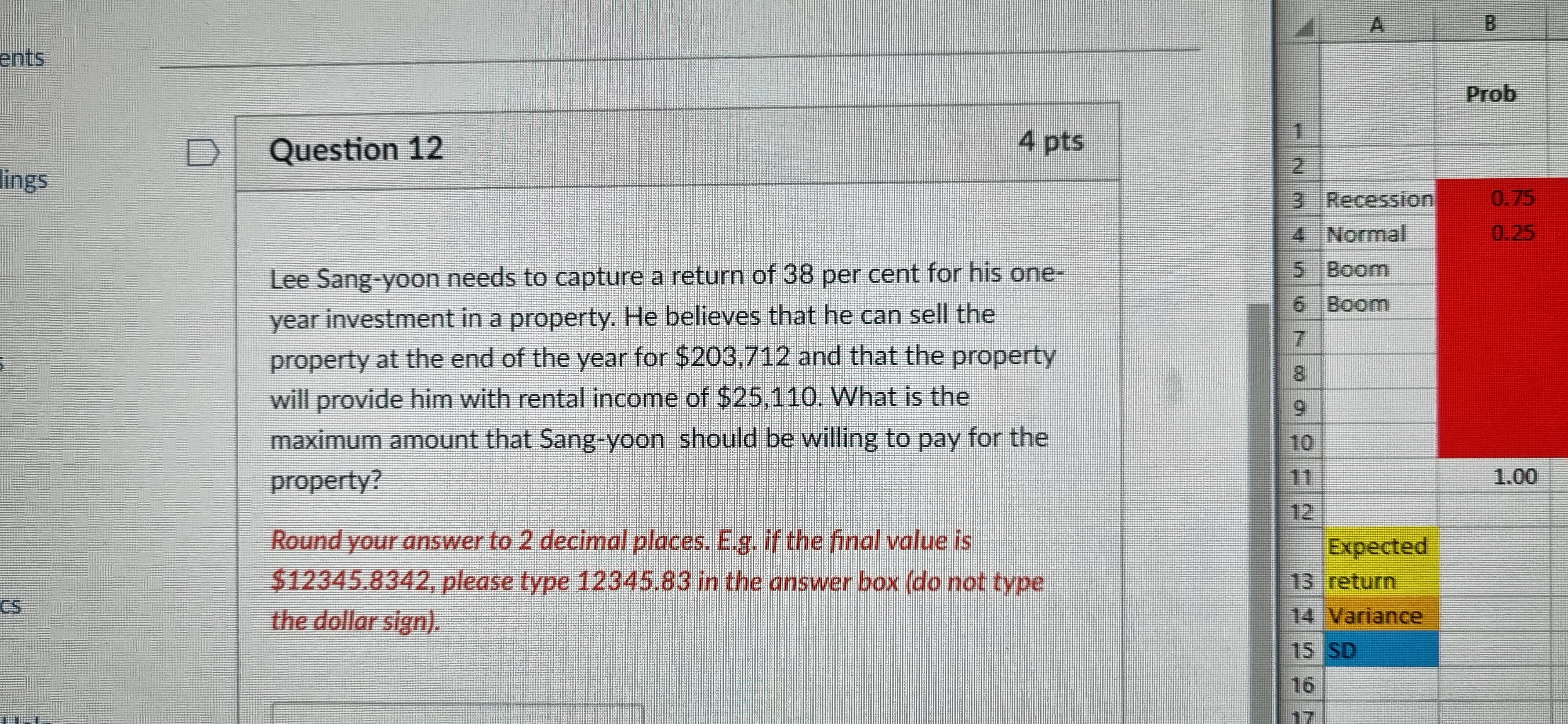 A B ents Prob Question 12 4 pts 2 lings 3