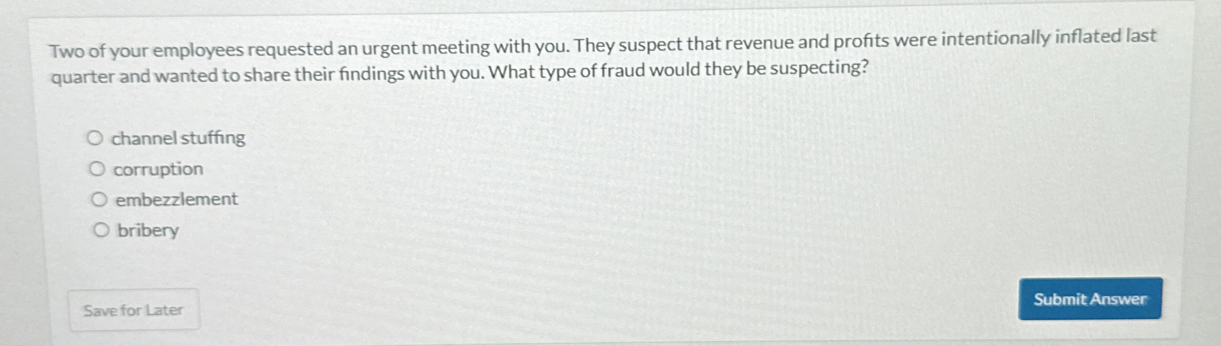 Two of your employees requested an urgent meeting