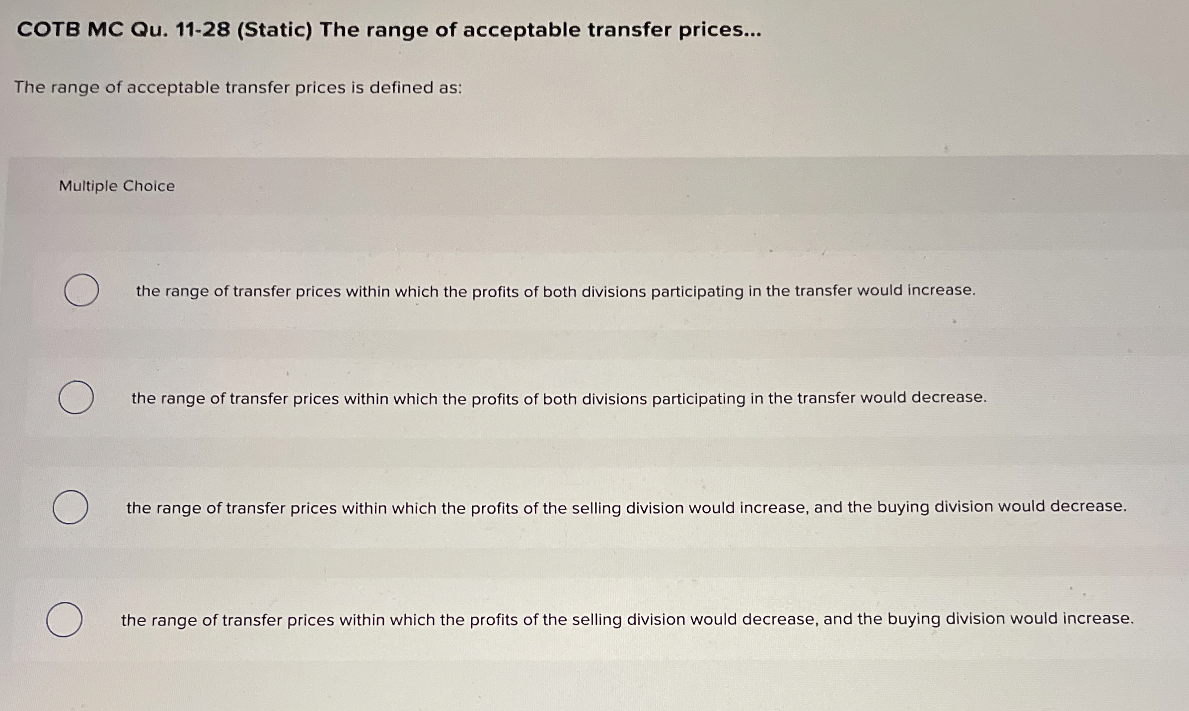 TB MC Qu . 1 1 - 2 8 ( Static ) The range of