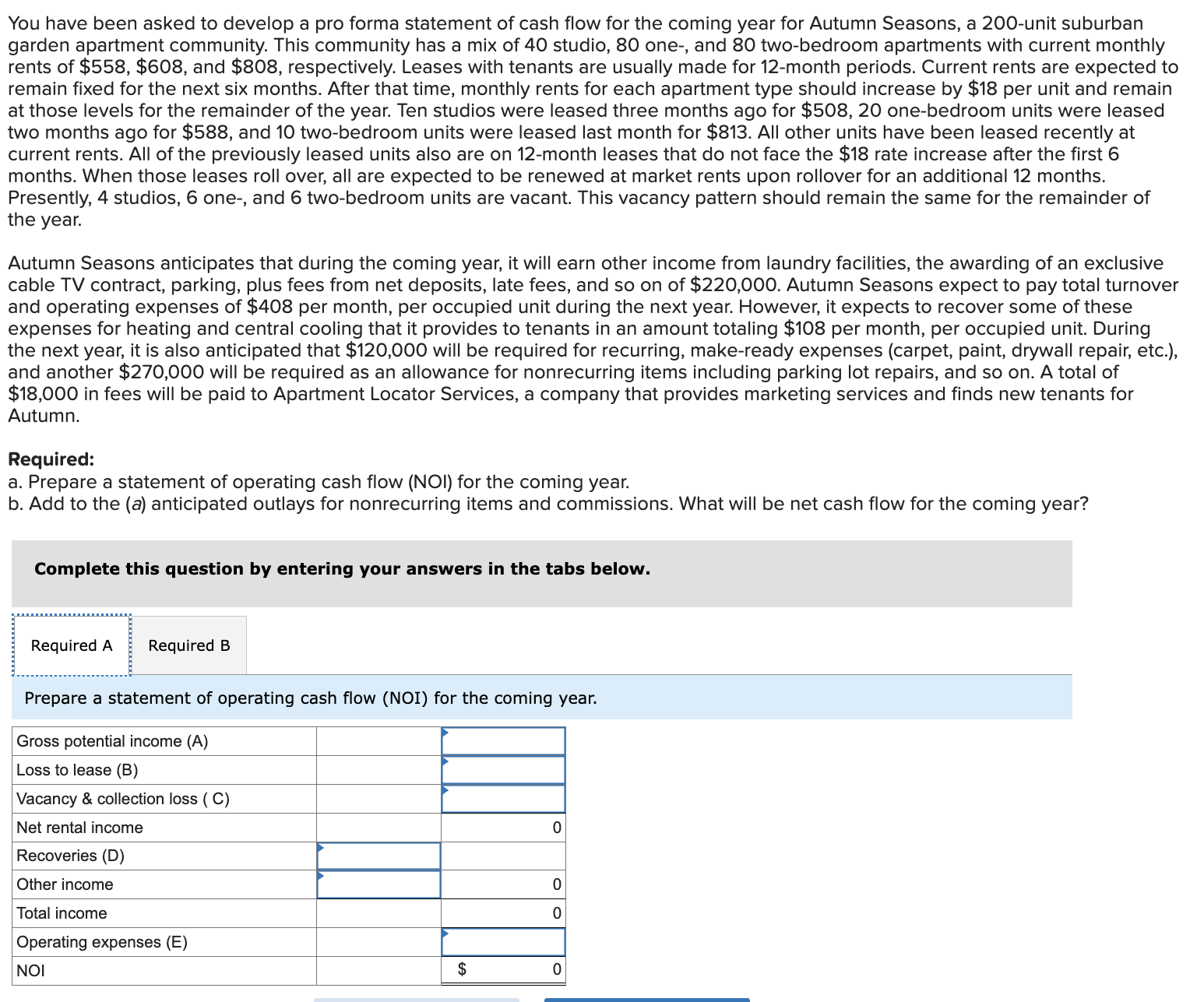 You have been asked to develop a proforma