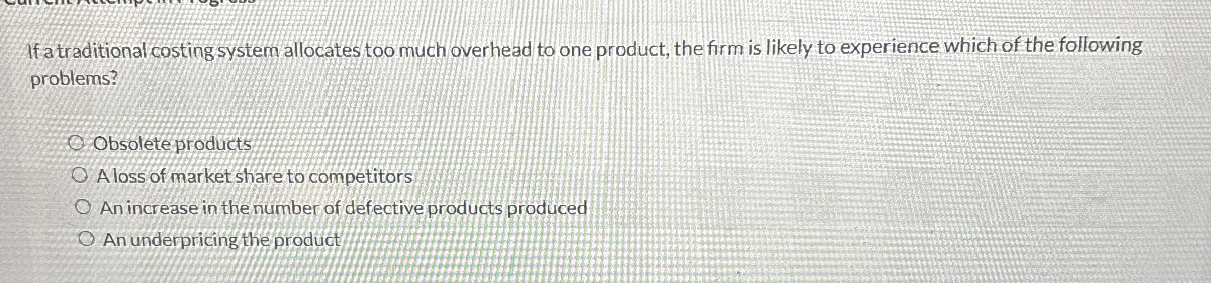 If a traditional costing system allocates too