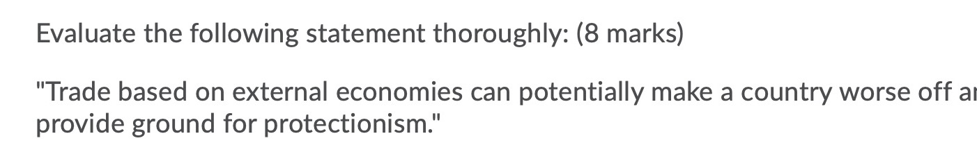 Evaluate the following statement thoroughly: (8