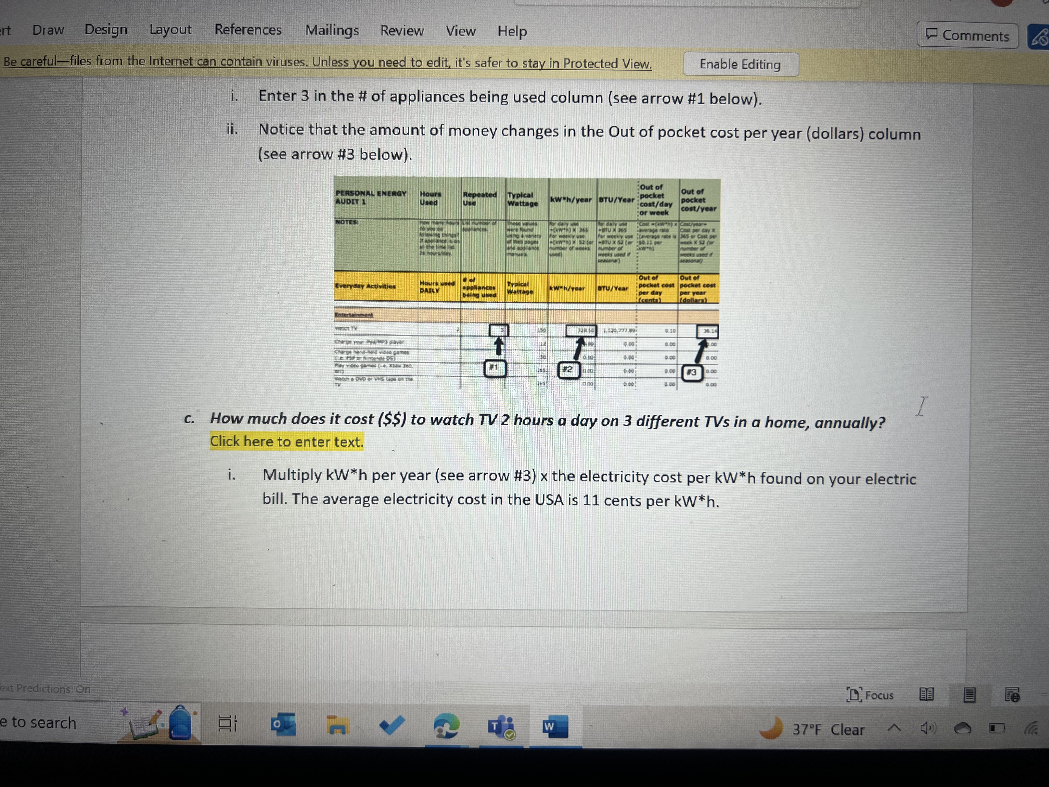 Energy Audit Evaluation (1) - Protected View -