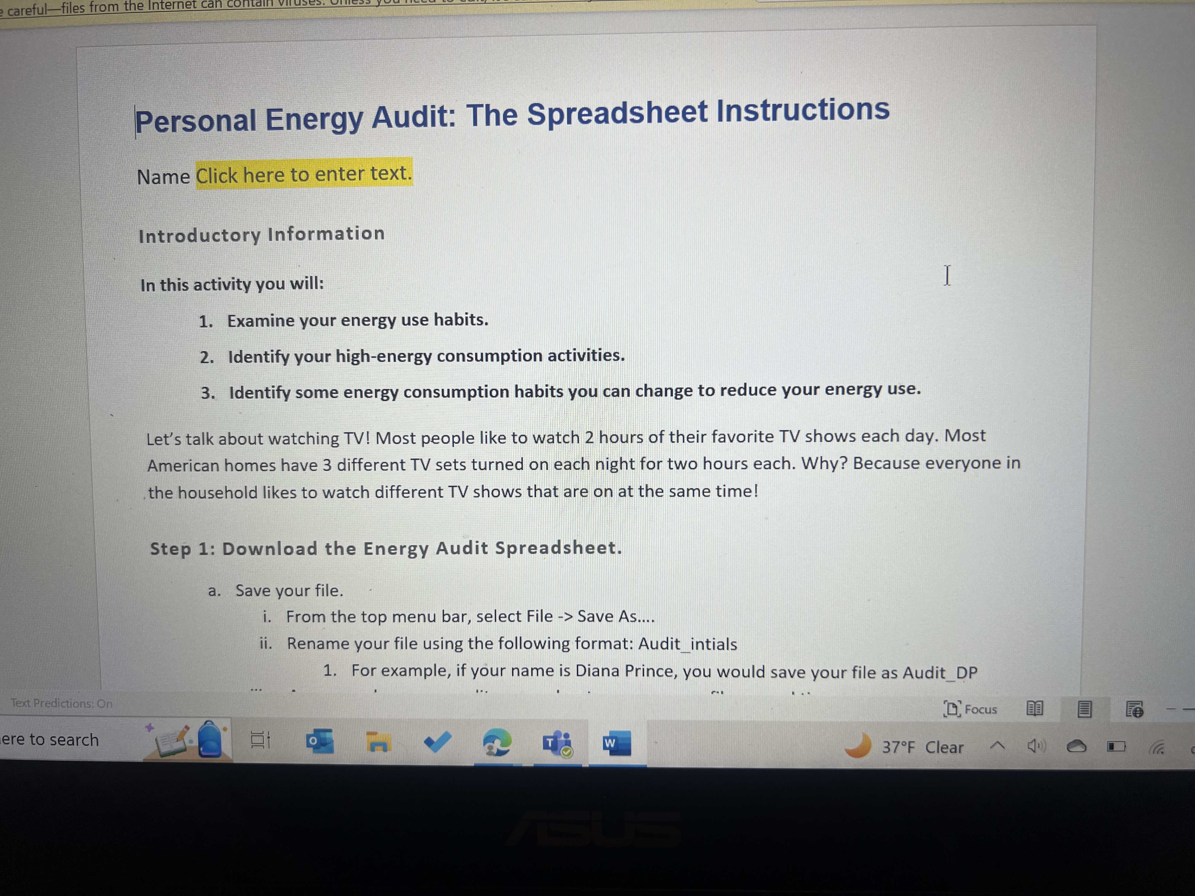 Energy Audit Evaluation (1) - Protected View -