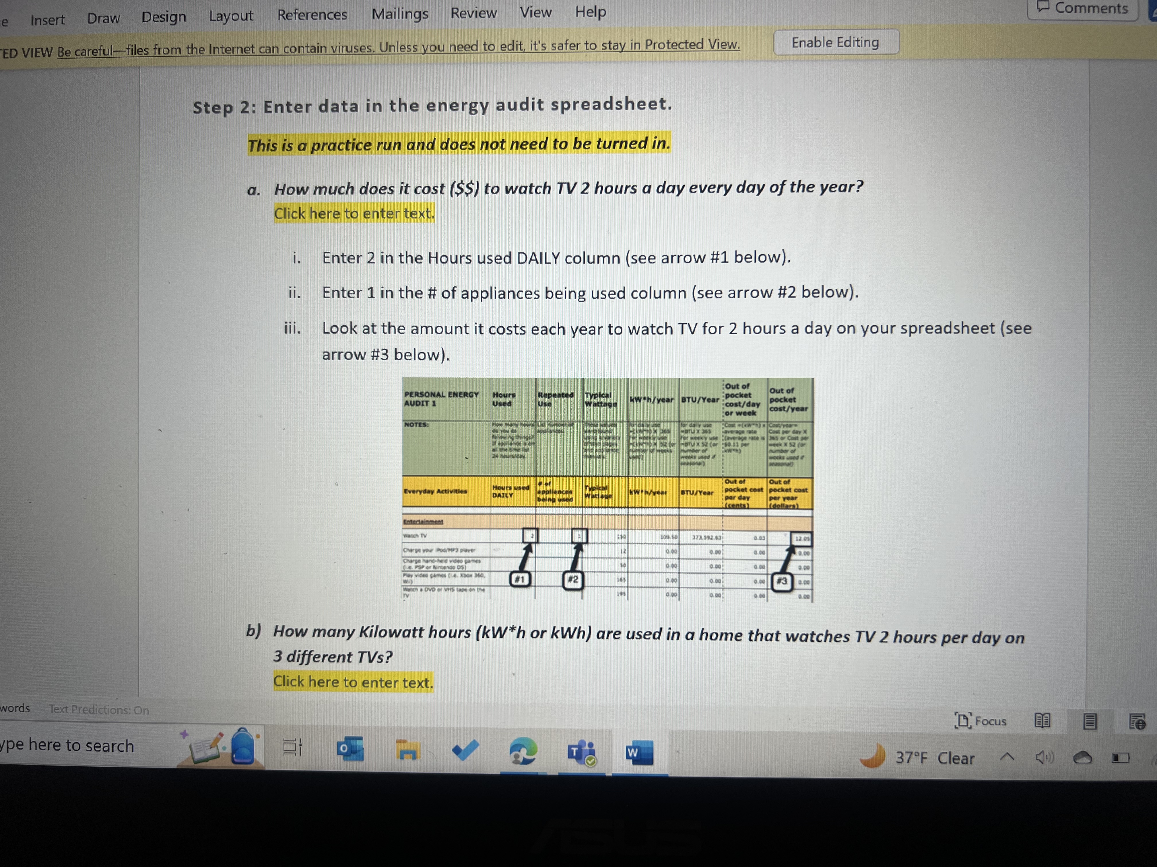Energy Audit Evaluation (1) - Protected View -