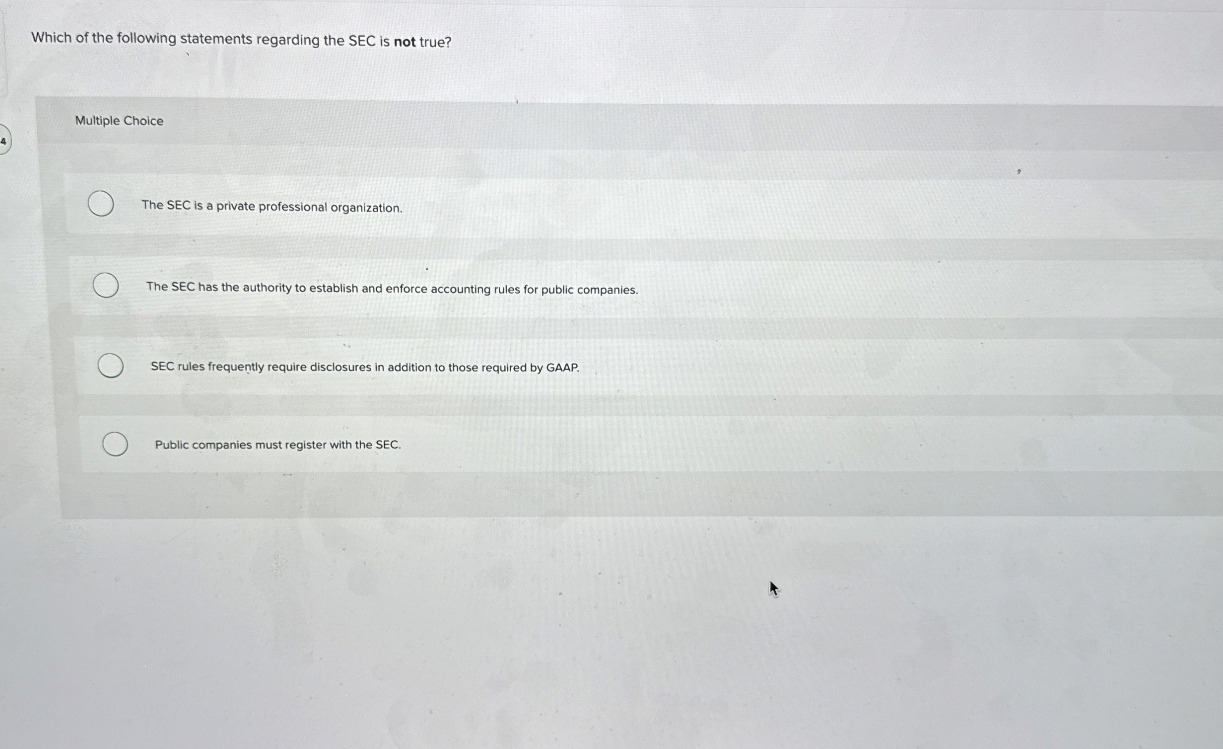 Which of the following statements regarding the