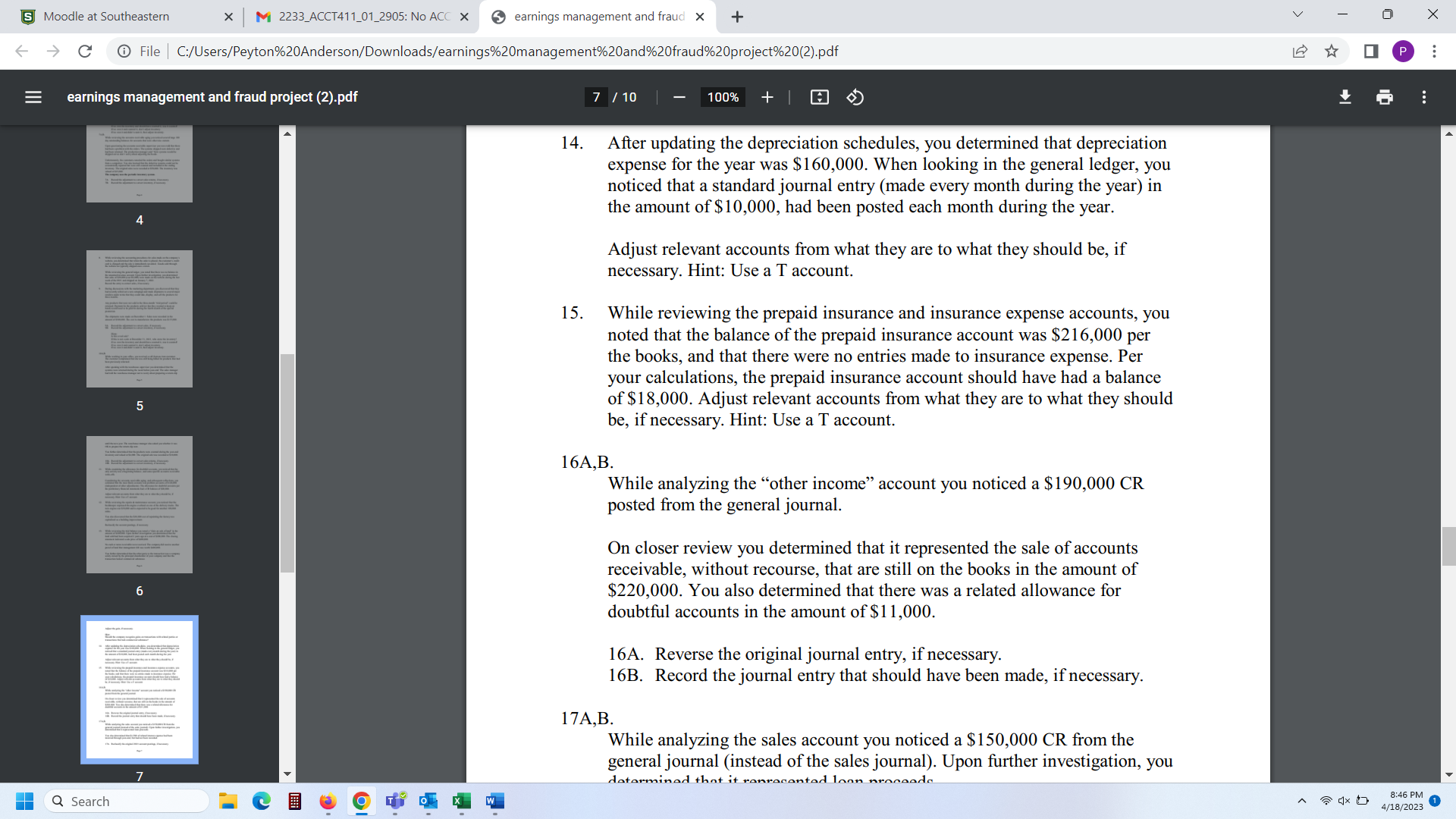 5 Moodle at Southeastern X M