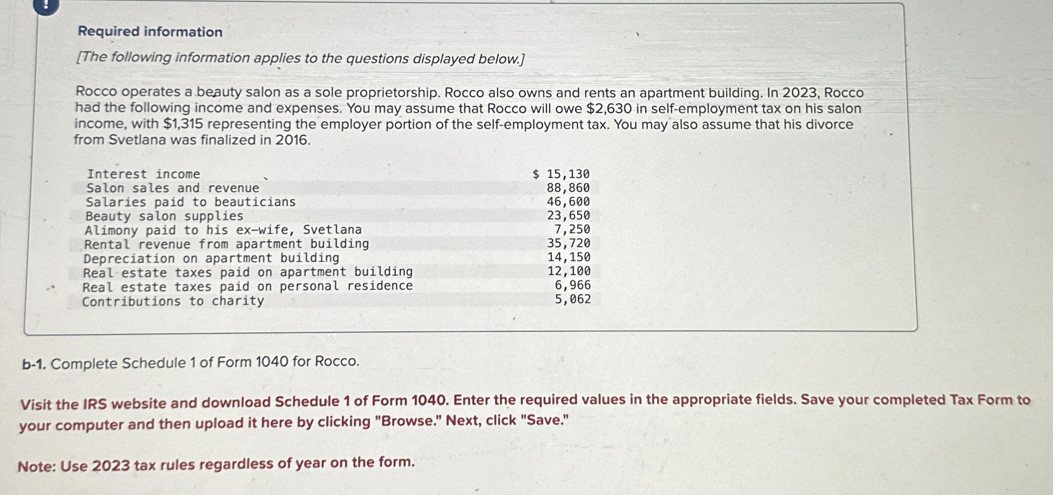 Required information [ The following information