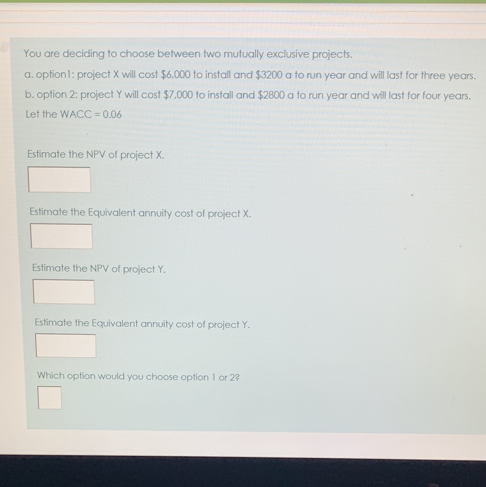 With the method solution You are deciding to