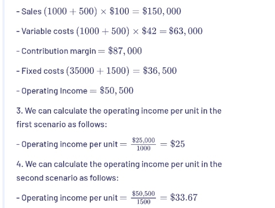 I have 2 break even scenario a I need help