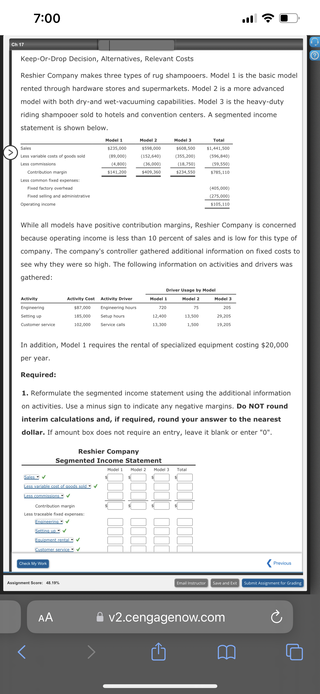 7:00 .II '2? C} Ch 17 (9-) Sell or Process