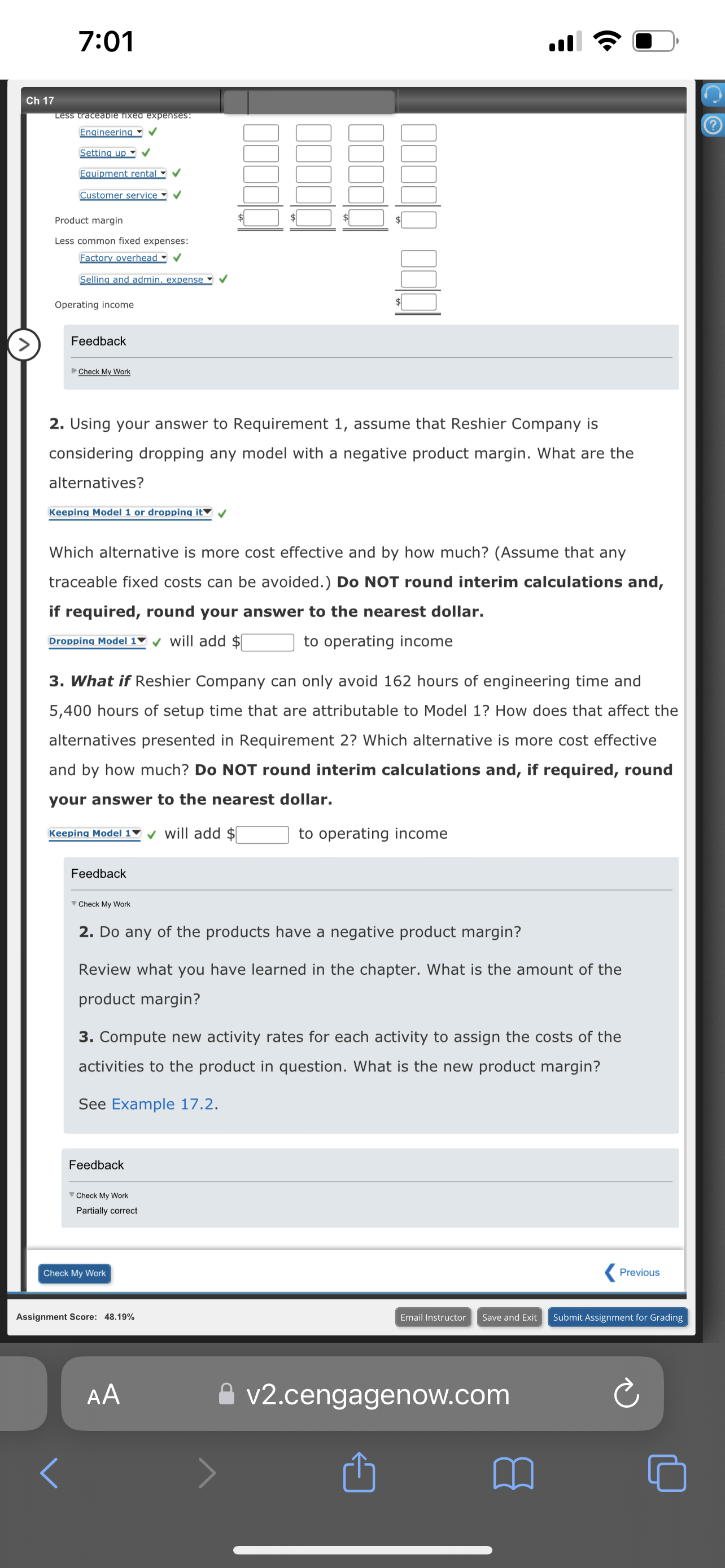 7:00 .II '2? C} Ch 17 (9-) Sell or Process