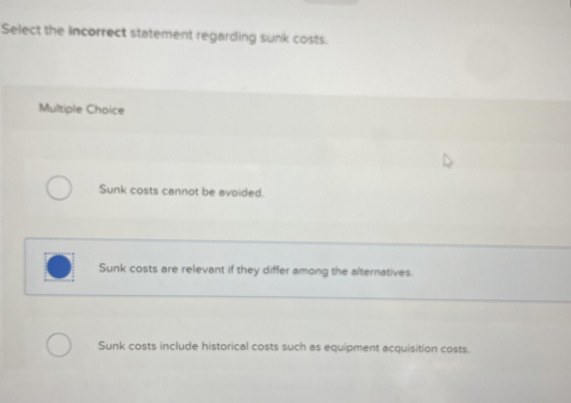 Select the incorrect statement regarding sunik