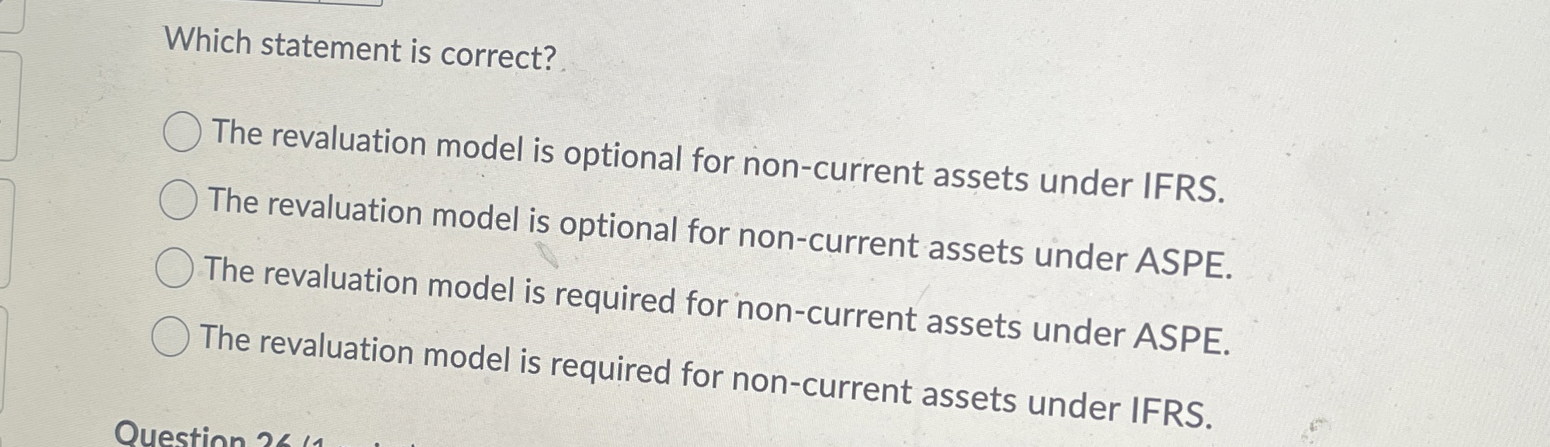 Which statement is correct? The revaluation model