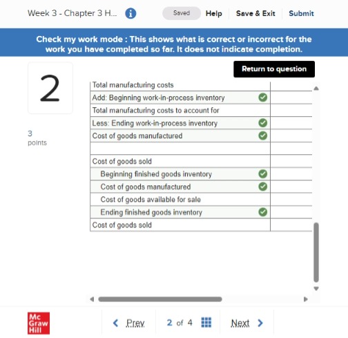 Week 3 - Chapter 3 H.. Saved Help Save & Exit