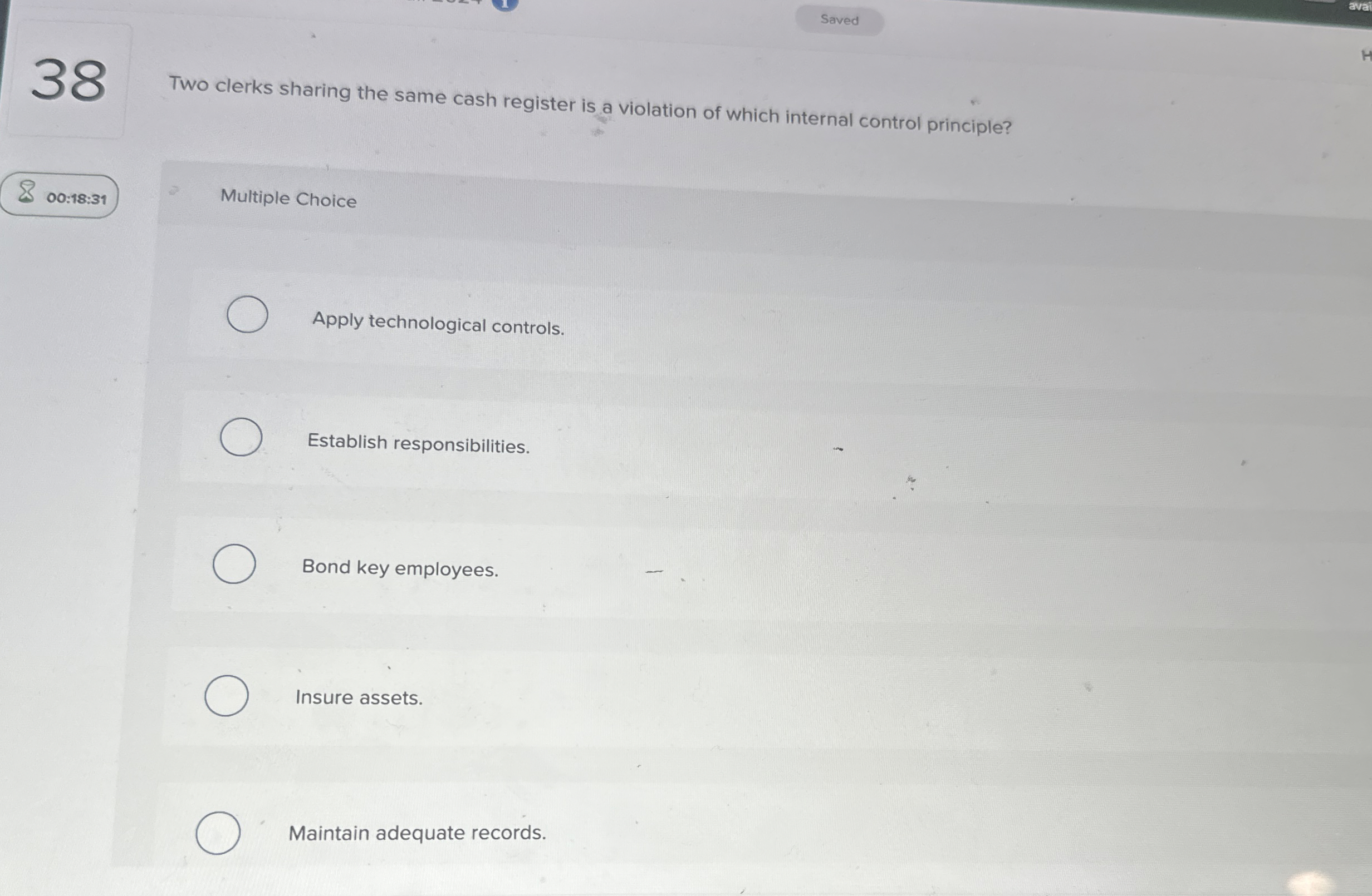 Saved 3 8 Two clerks sharing the same cash