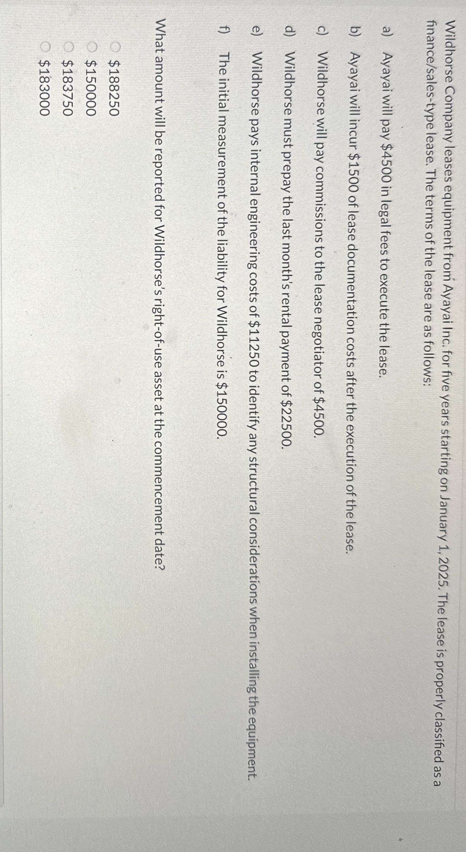 Wildhorse Company leases equipment from Ayayai