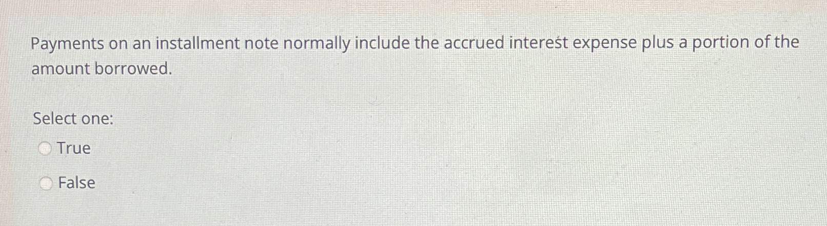 Payments on an installment note normally include