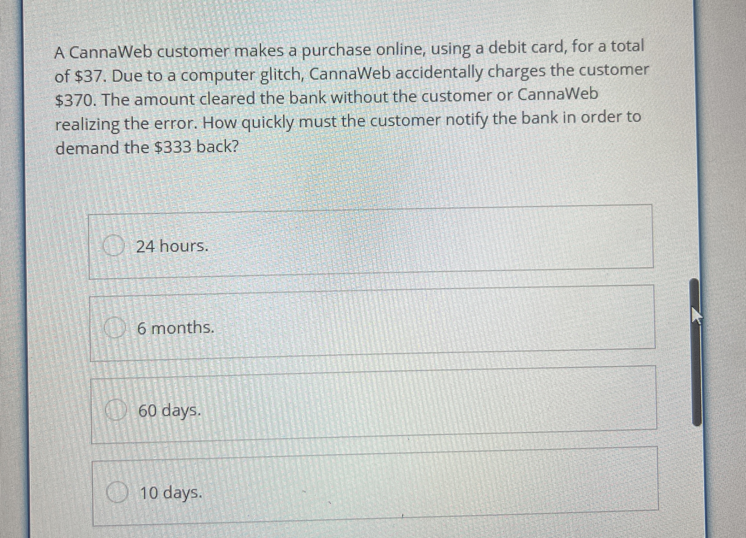 A CannaWeb customer makes a purchase online,