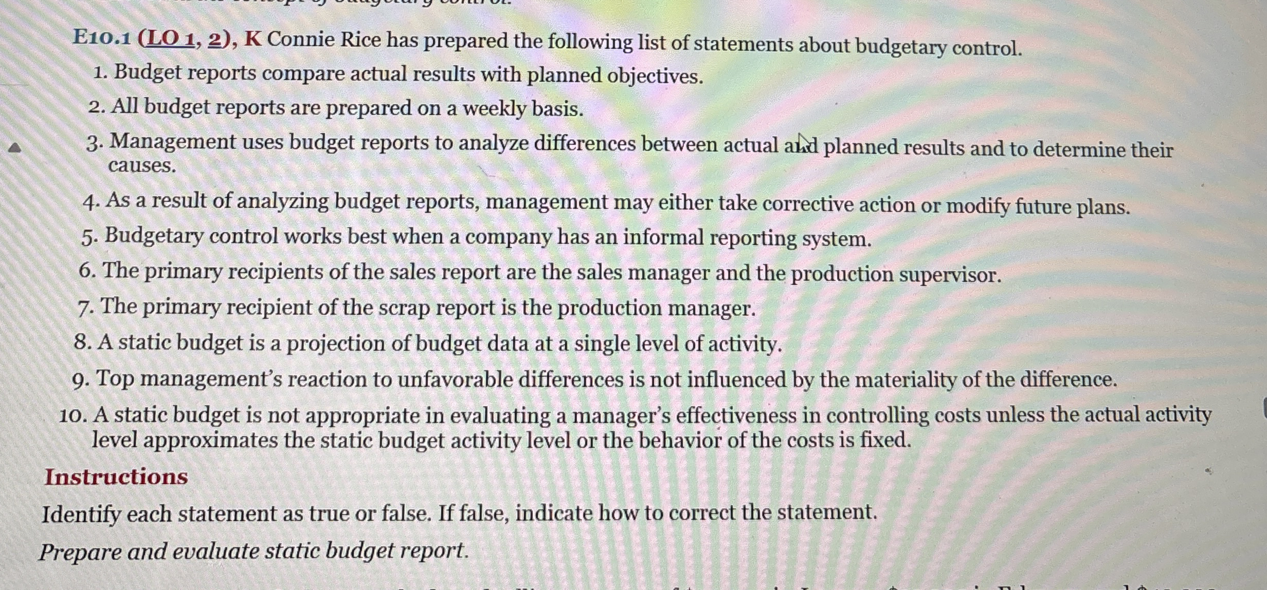 E 1 0 . 1 ( LO 1 , 2 ) , K Connie Rice has