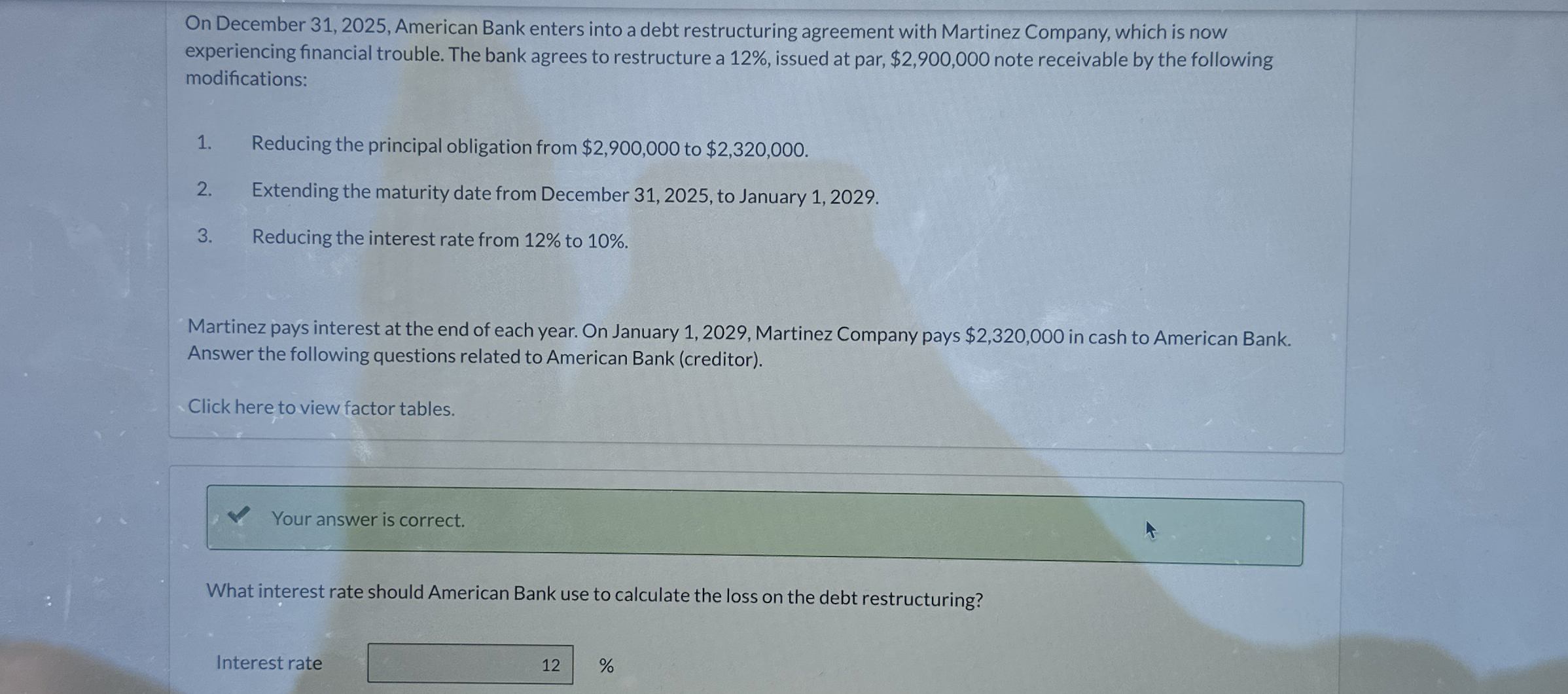 On December 3 1 , 2 0 2 5 , American Bank enters