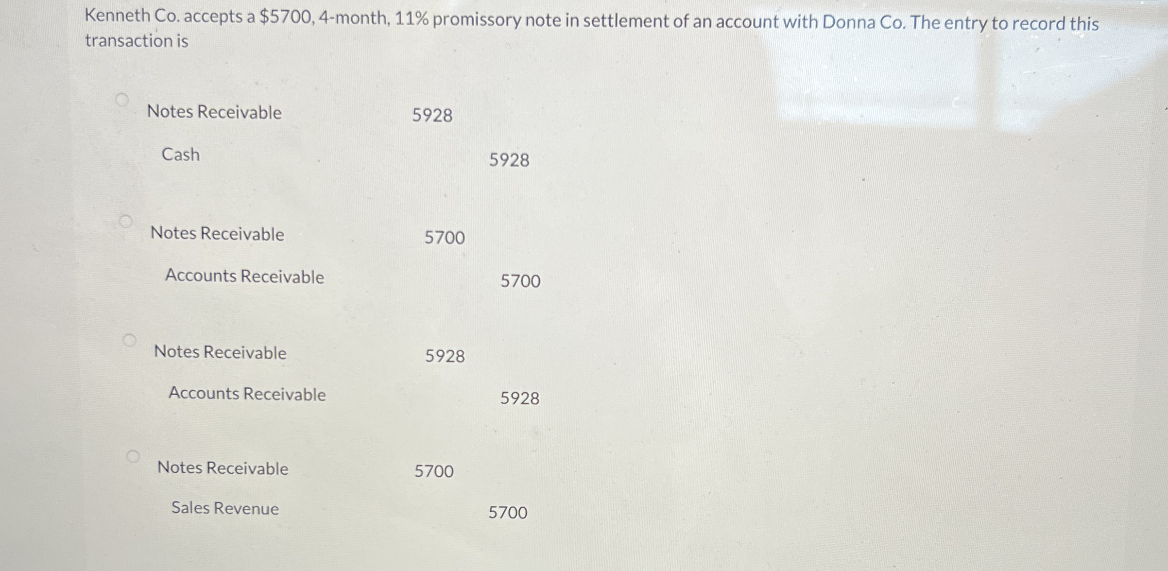 Kenneth Co . accepts a $ 5 7 0 0 , 4 - month, 1 1