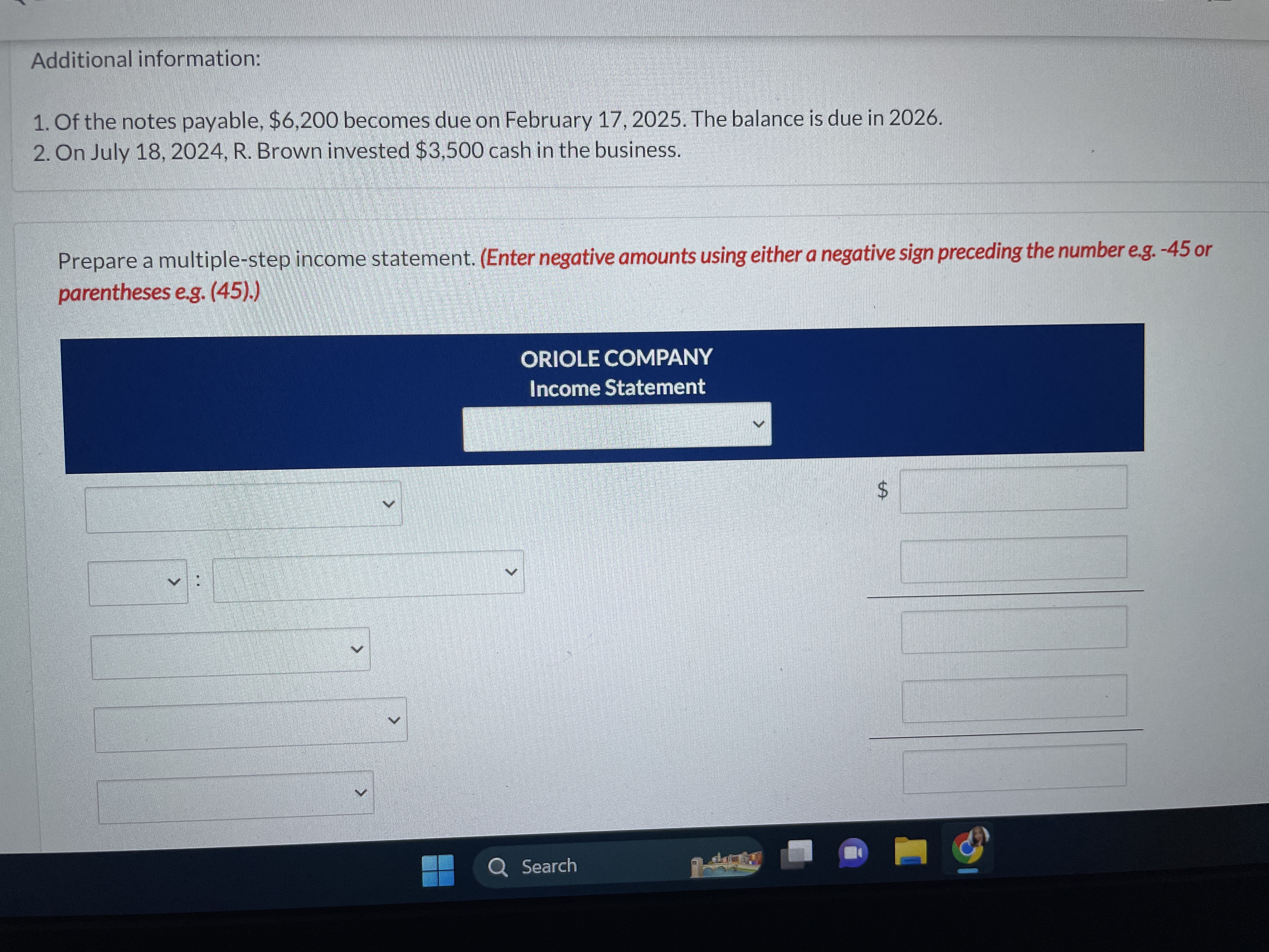 Question 3 of 6 - /2.5 ... An alphabetical list