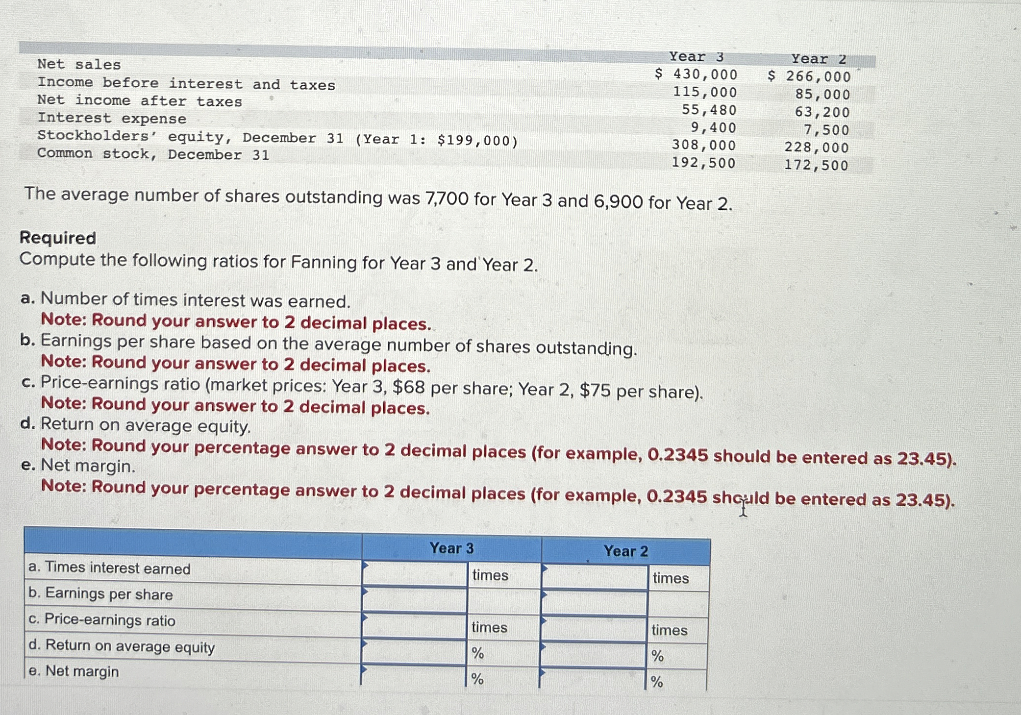 \ table [ [ Net sales,Year 3 , Year 2 ] , [