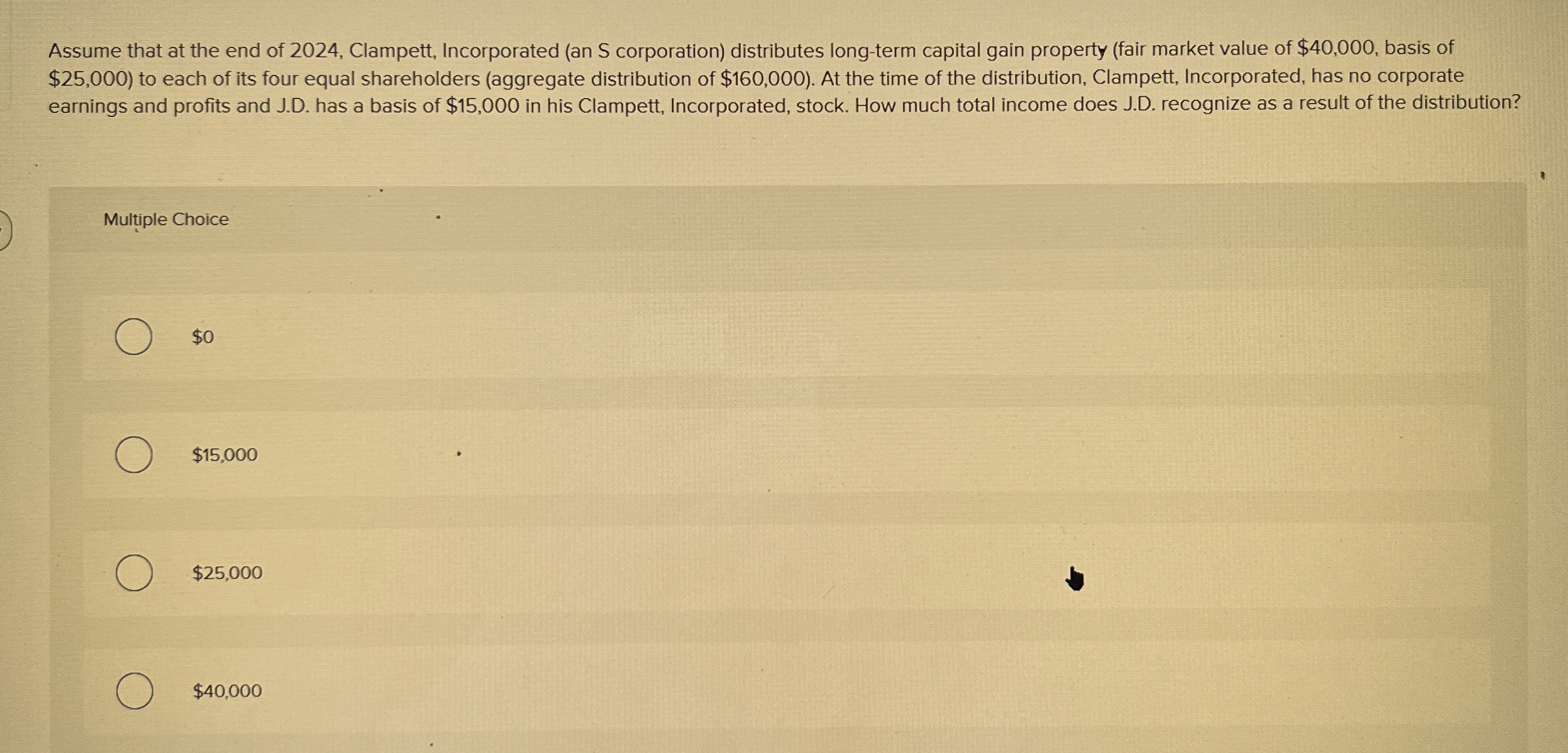Assume that at the end of 2 0 2 4 , Clampett,