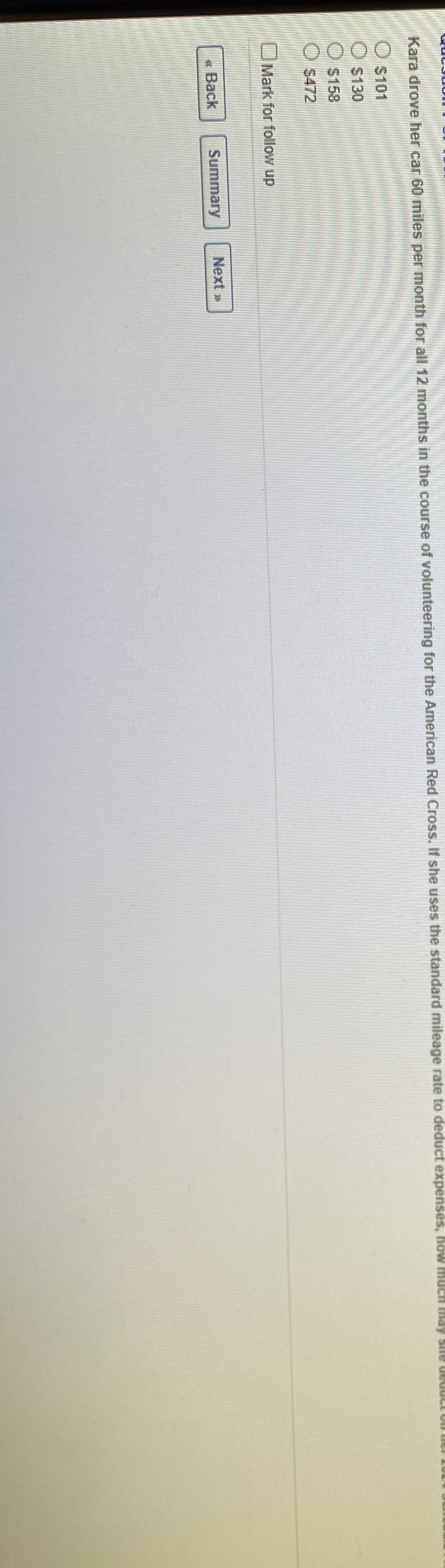 Kara drove her car 6 0 miles per month for all 1