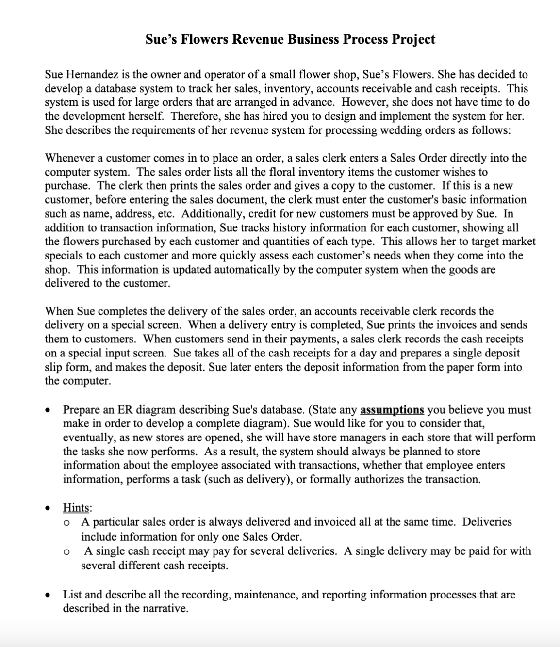 - - - Create the ERD for the Revenue Cycle and