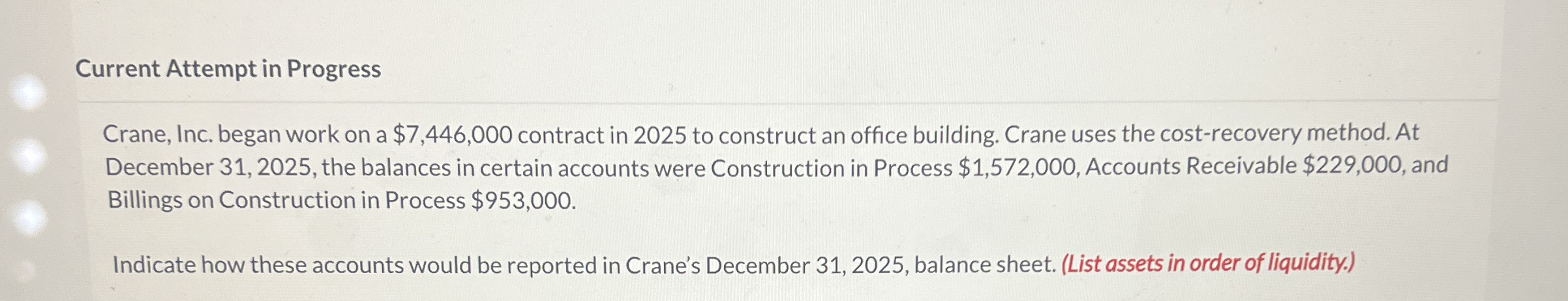 Current Attempt in Progress Crane, Inc. began
