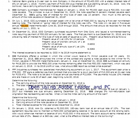 1. National Bank grants 8 2-year loan to AAA