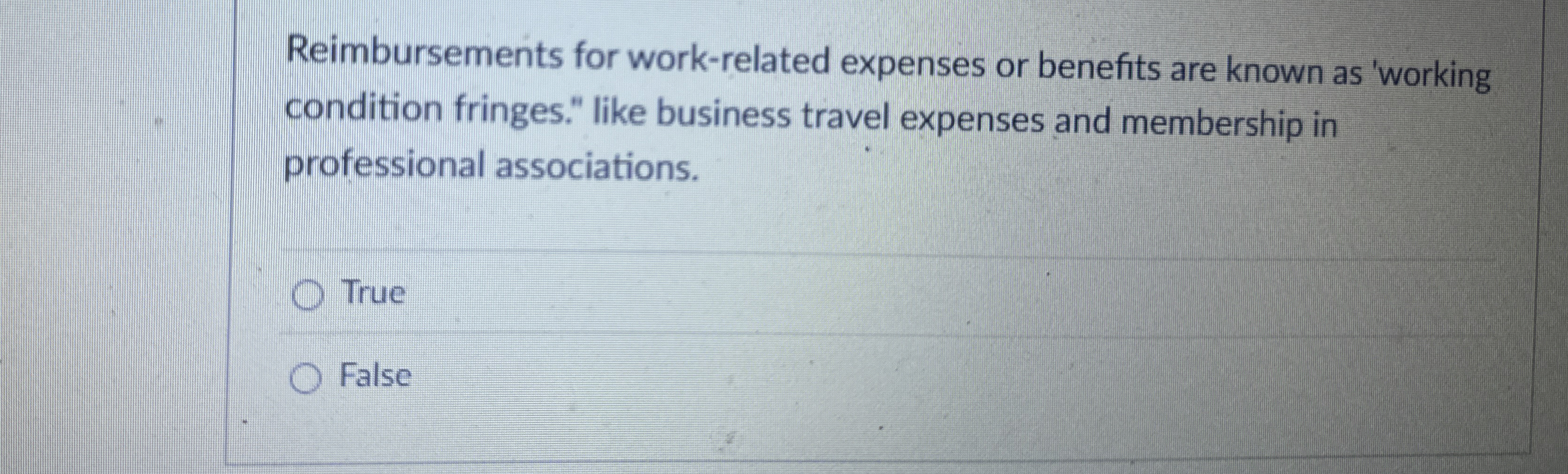 Reimbursements for work - related expenses or