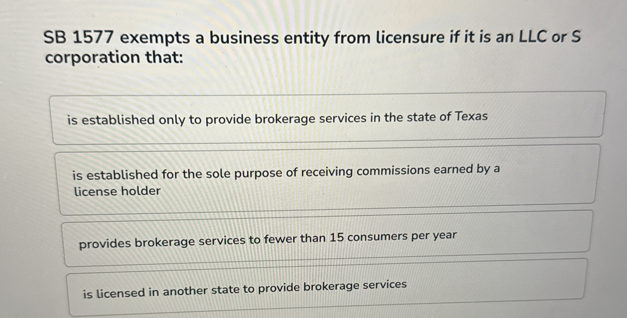 SB 1 5 7 7 exempts a business entity from