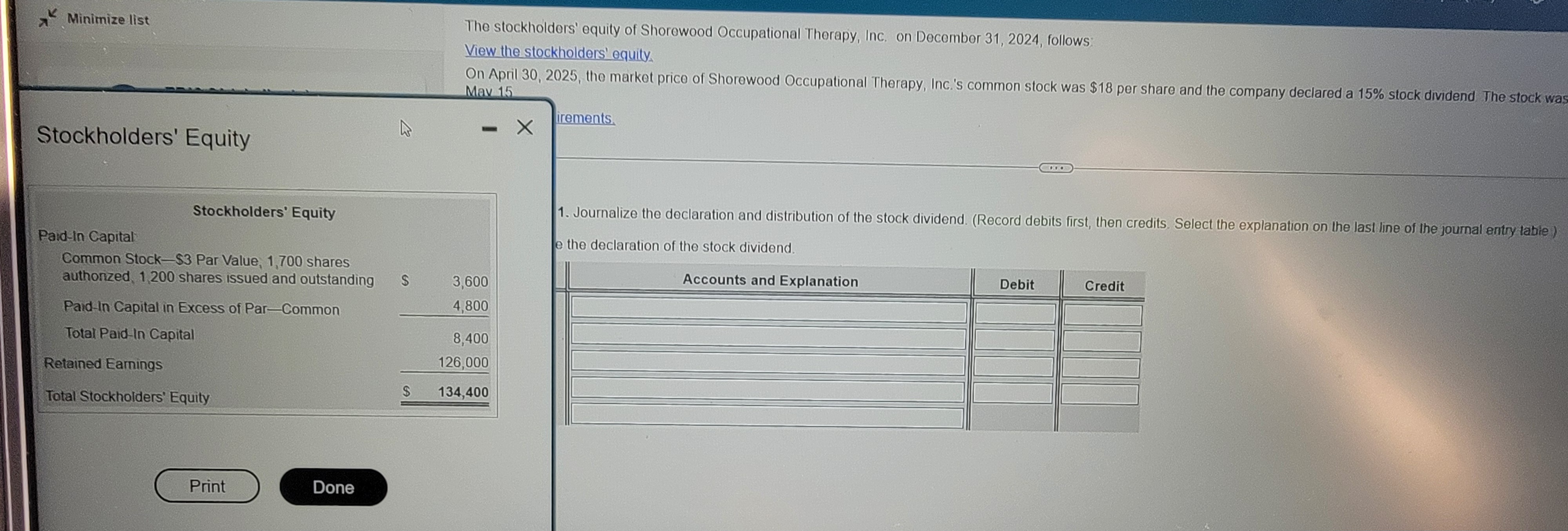 journalize the declaration and distrubution of