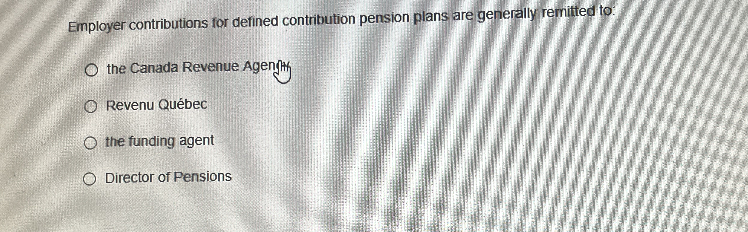 Employer contributions for defined contribution