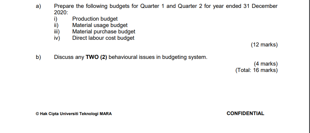 I CANNOT UNDERSTAND TO FIND QUARTER 1 & 2 CLOSING