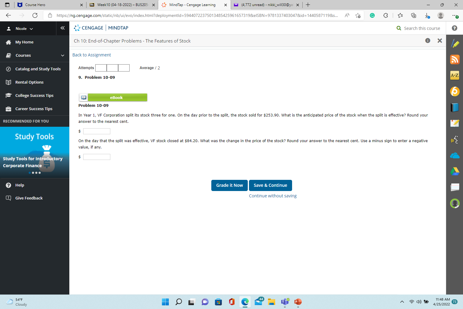 | Course Hero * Bb Week 10 (04-18-2022) - BUS205-