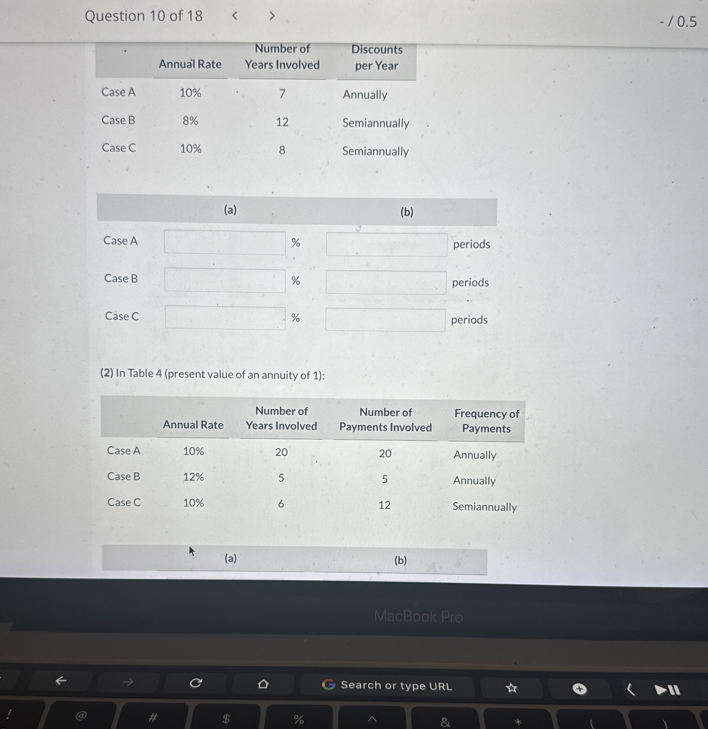 Question 1 0 of 1 8 - 0 . 5 ( 2 ) In Table 4 (