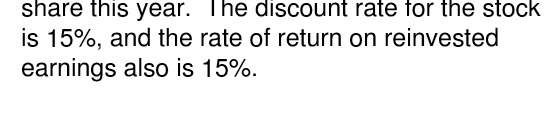 share this year. The discount rate for the stock